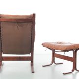 Scandinavian chair model Siesta, high back and foot rests