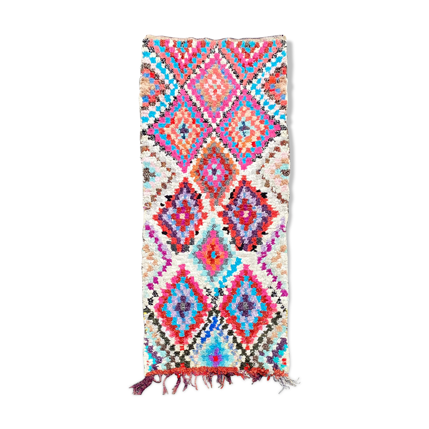 Berbere carpet boucherouite corridor 95x220 cm