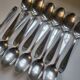 12 manufrance white metal table spoons