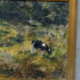 Swedish modern painting, Hanna Brundin, 1970s, oil on canvas, framed