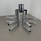 Modernist Huge chromed SPUTNIK Sciolari Style Ceiling Light, Italy, 1970s