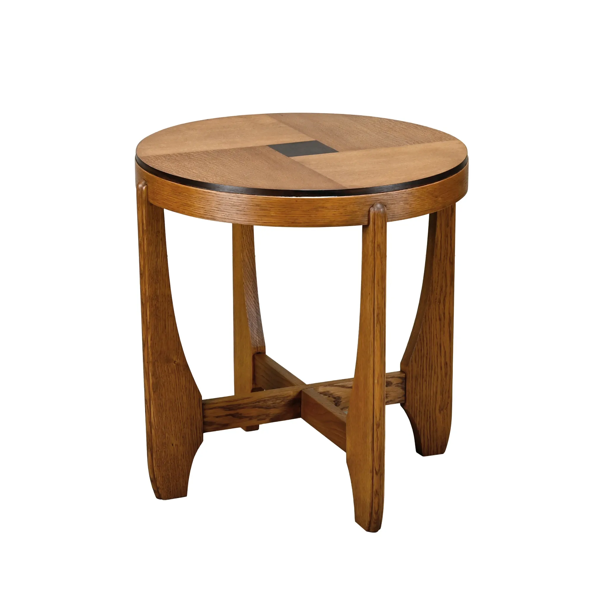 Dutch Art Deco Modernist Amsterdam School side table in Oak