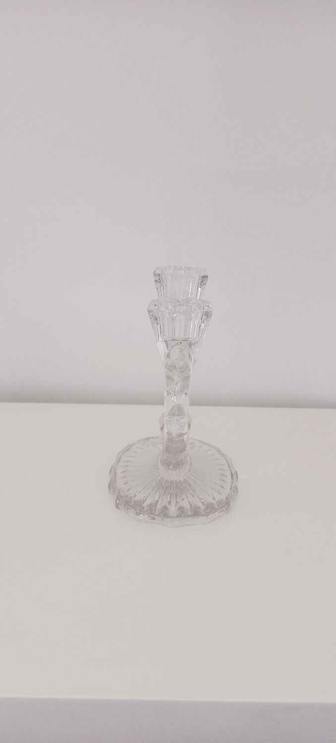 Candlestick candlestick 3 branches in transparent glass