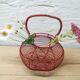 Vintage red egg basket