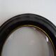Oval frame Napoleon III blackened wood and blown glass glass glass 24 x 21.5