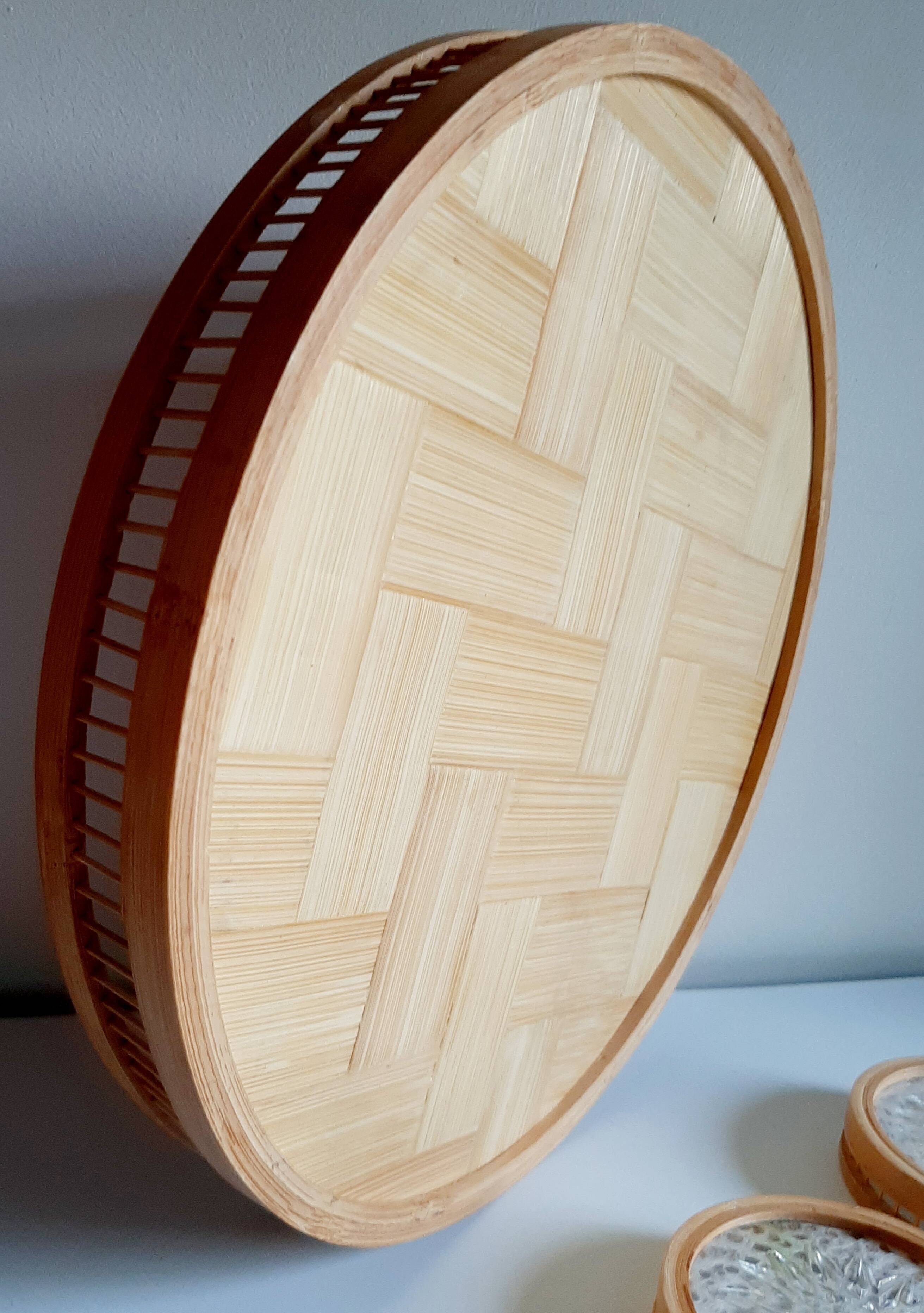 Butterfly tray and 6 coasters