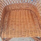 Children's chair in rattan and wicker