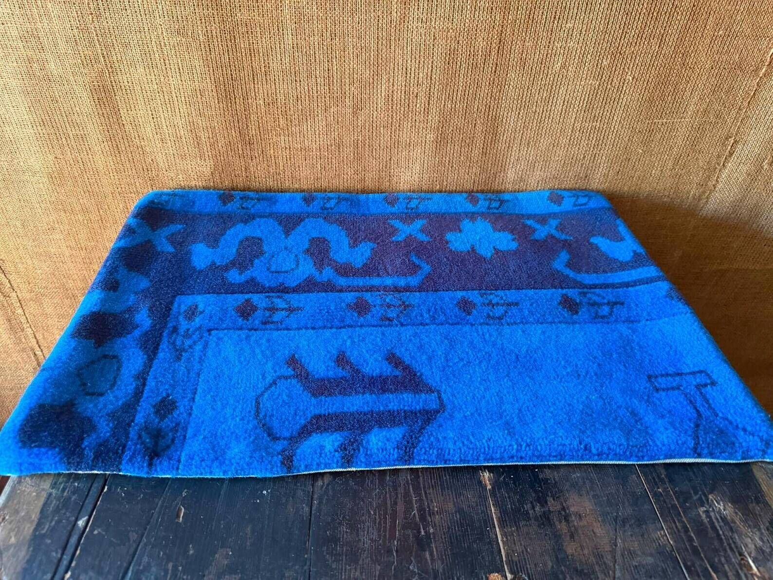 Vintage Turkish Wool Dragon Pillow, Kilim Lumbar Cushion Cover