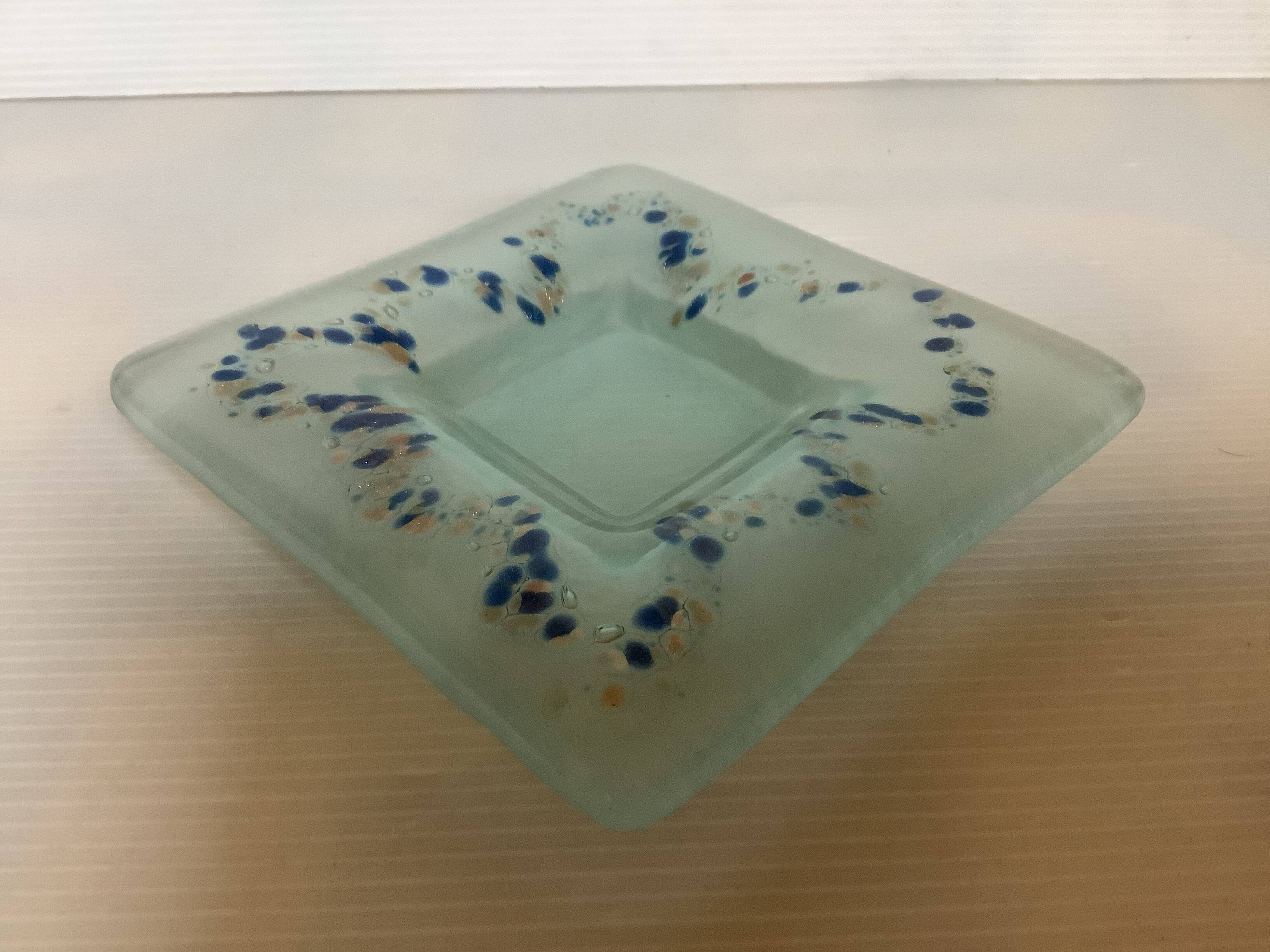 Baguier en pâte de verre pailletée