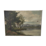 Landscape oil canvas