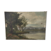 Landscape oil canvas