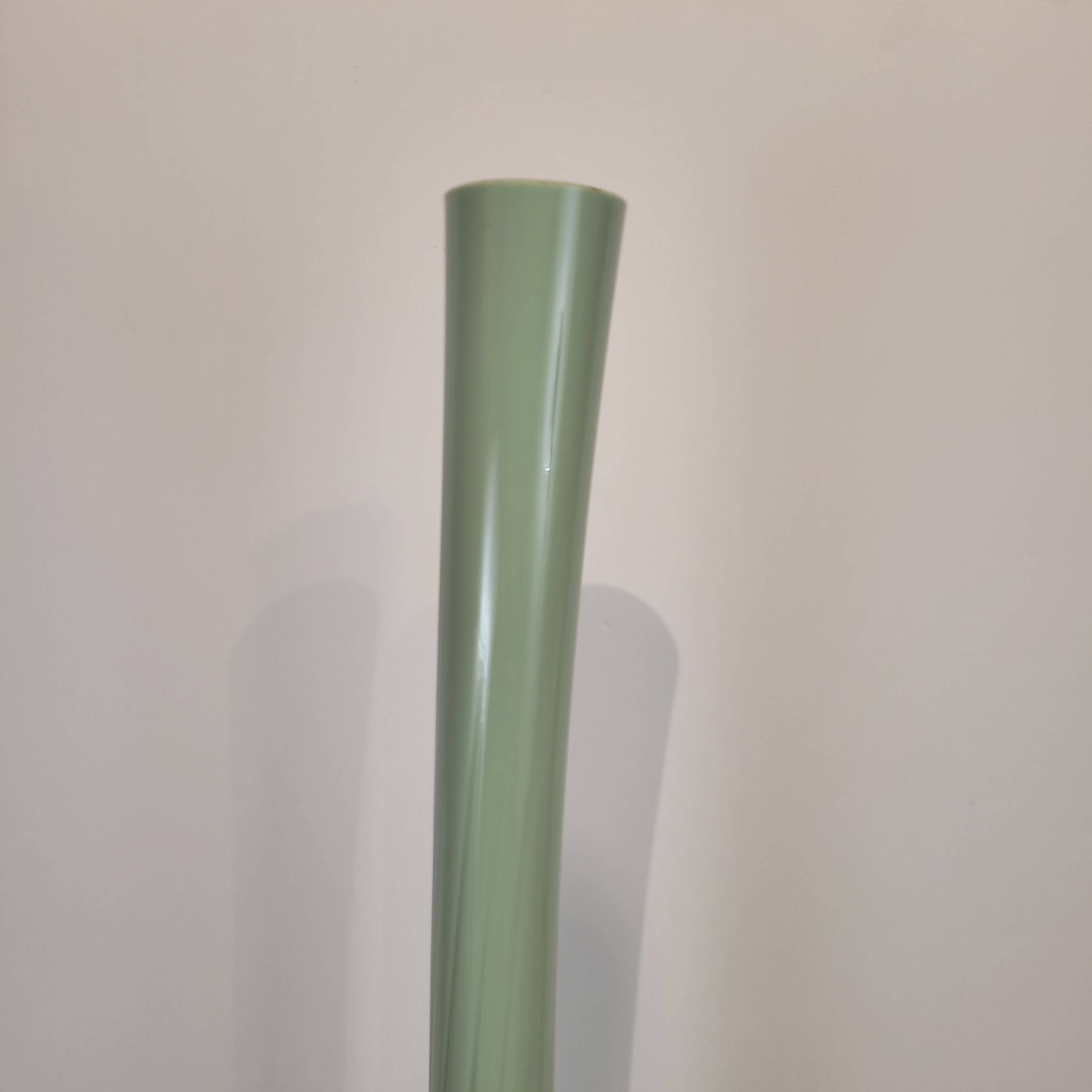 Vase / Verre Soliflore, vert céladon, 70's - France