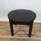 Art decò round black coffee table