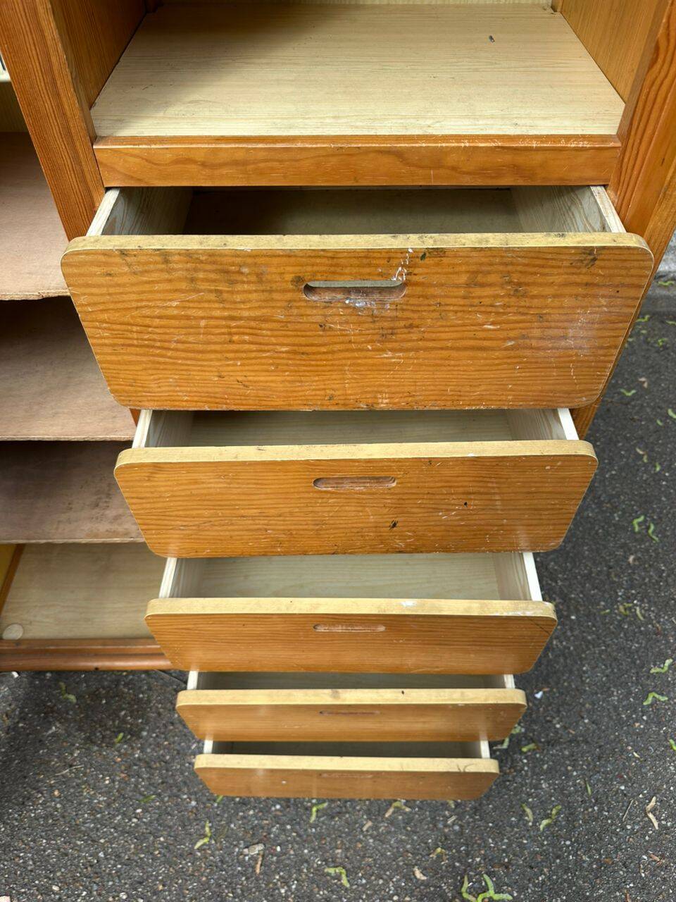 Scandinavian solid wood wardrobe chest from the 1980s.