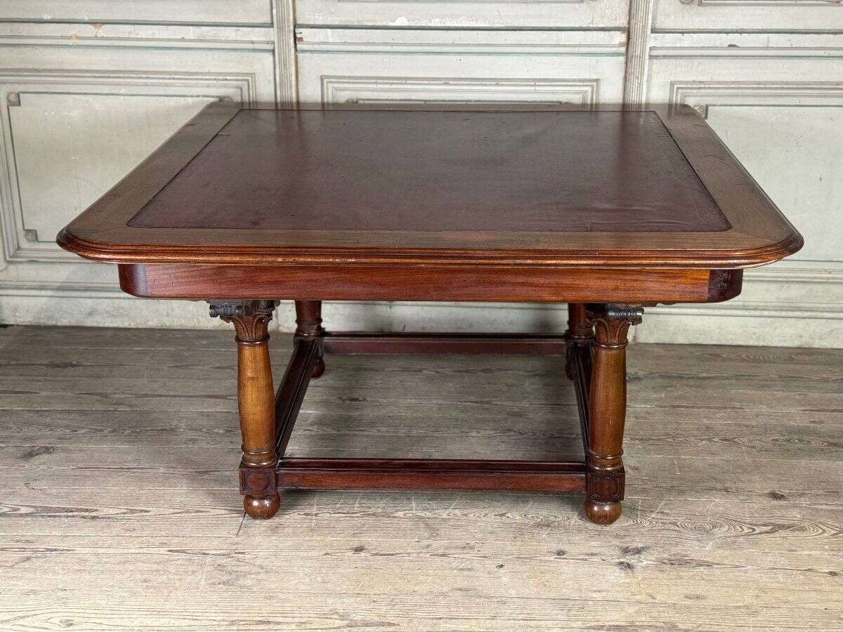 Paire de tables de bibliothèque en acajou, vers 1880