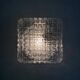 Square glass wall light ceiling lamp 1970 1980 seventies eighties