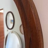 Miroir ovale cadre bois
