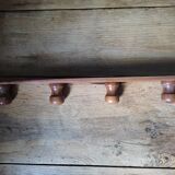 Coat rack patinated wood 4 hooks