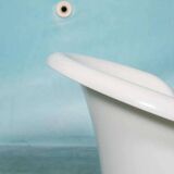 Space-age shell chair with storage, Ikea Popptorp chair.