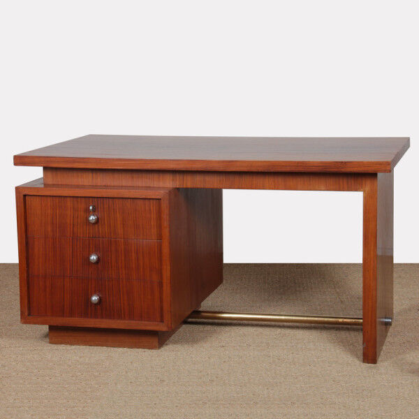 Bureau moderniste en bois, travail des années 1940