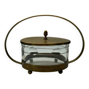 sucrier en laiton cristal