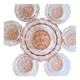 Vintage Pink Depression Glass Set – Bowl & 6 Dessert Dishes