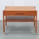 1960s Danish Teak Sewing Cart or Side Table