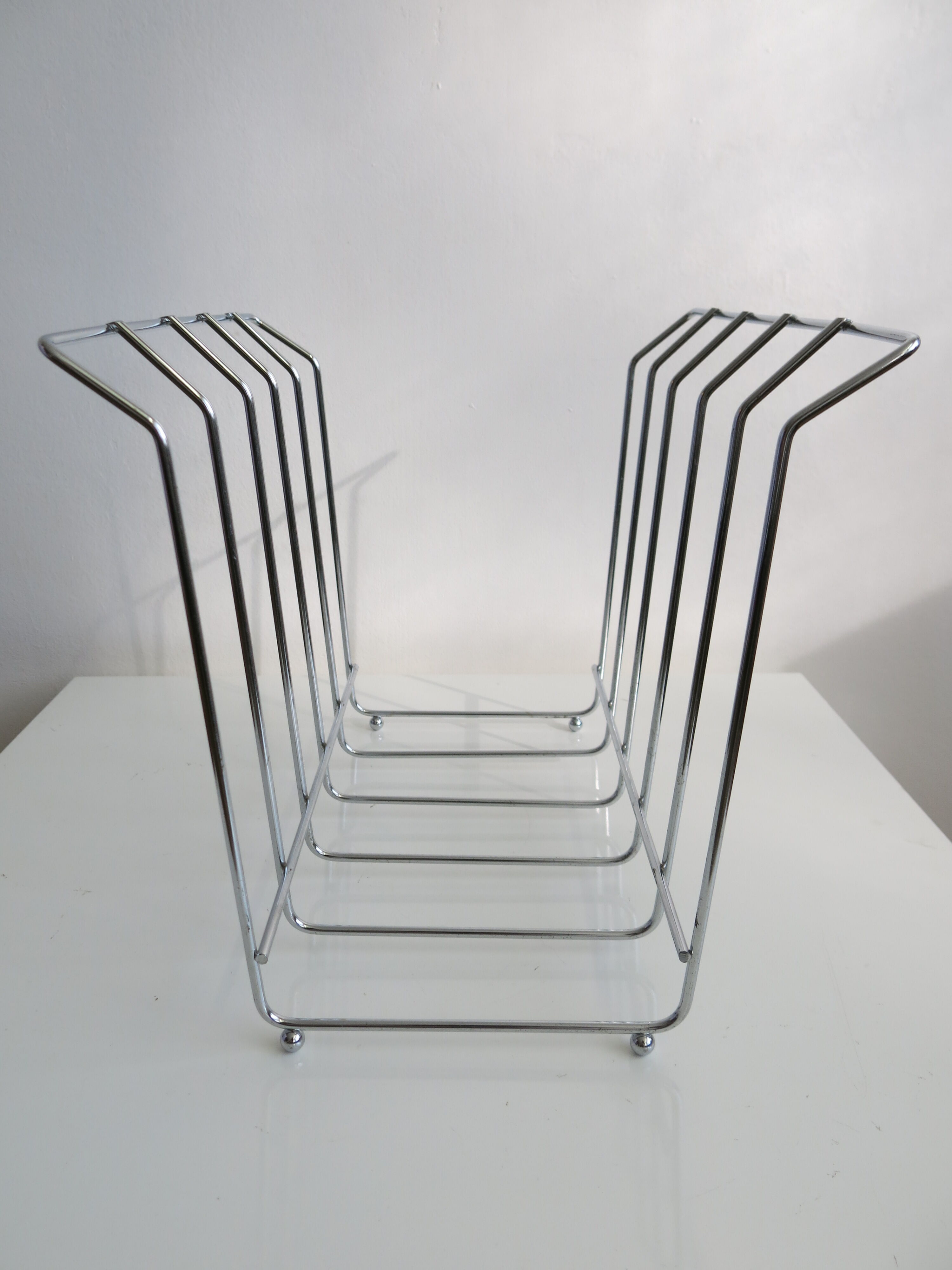 Porte-vinyle design en inox