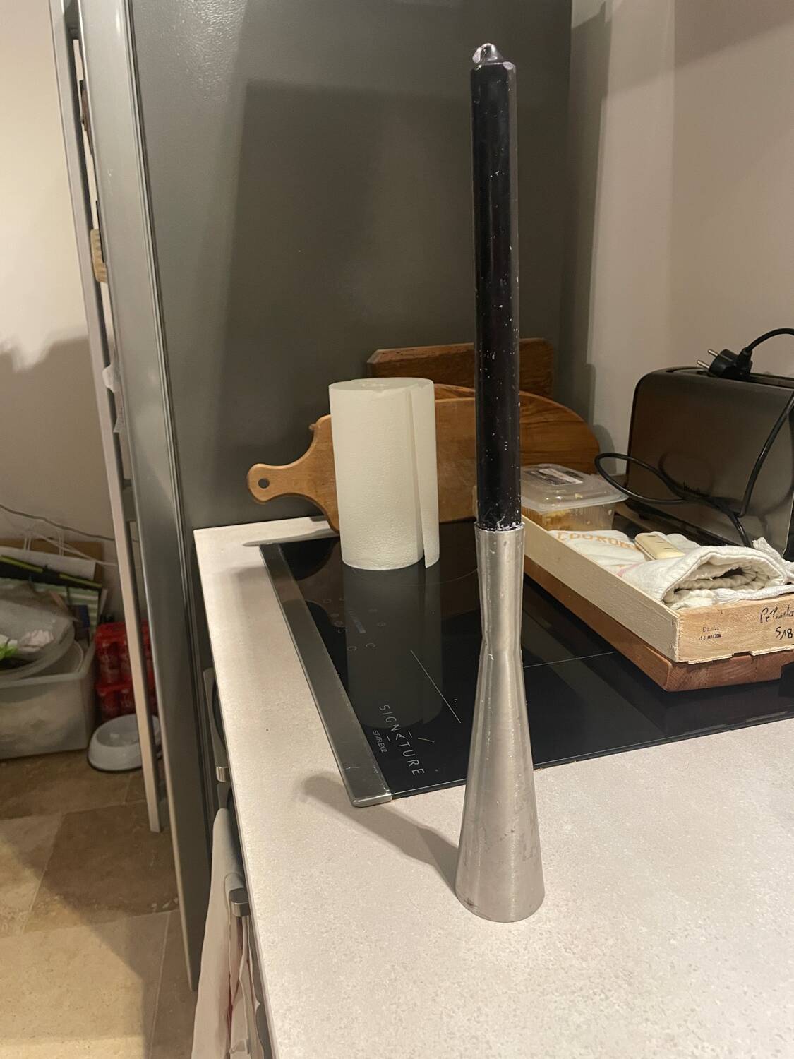Stainless steel candle holder