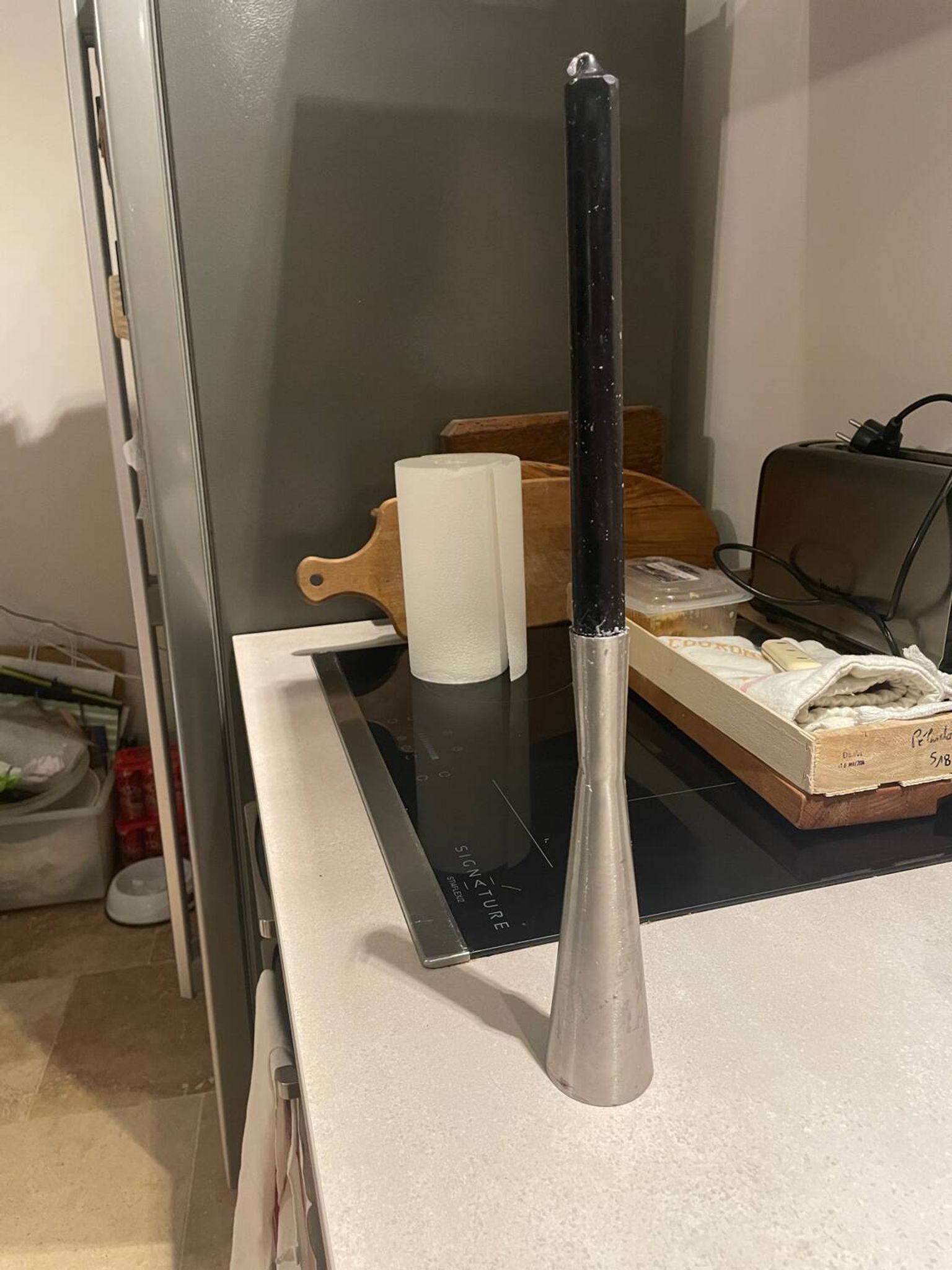 Stainless steel candle holder
