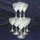 Verres à vin blanc cristal baccarat frise noeuds rubans