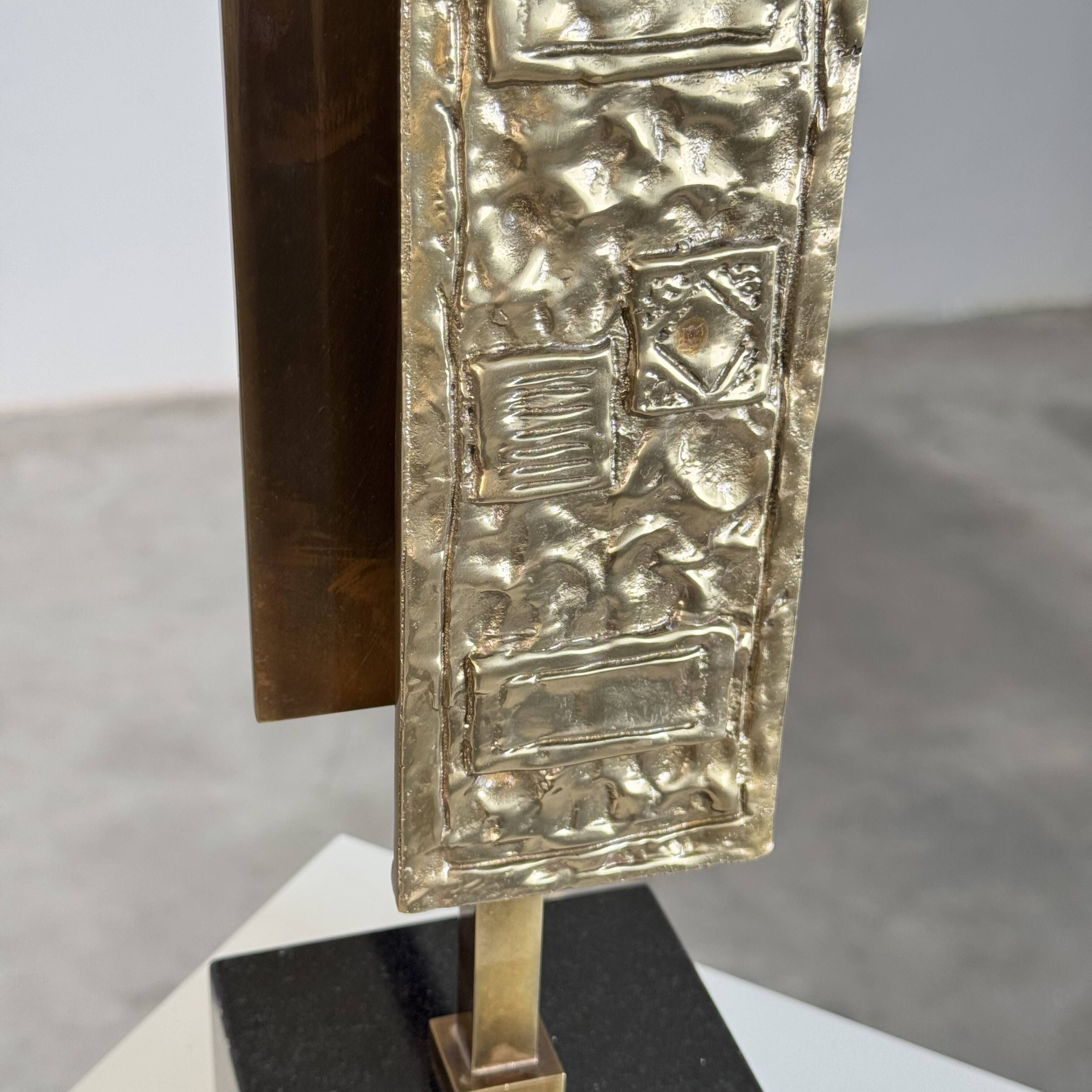 Pair of Dioniso Table Lamps in Marble and Brass by Angelo Brotto, Esperia