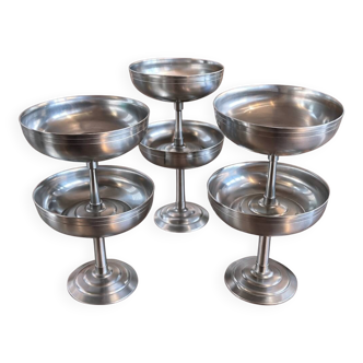 6 Coupes à glace Inox Made in Italy 80's (Gebraucht) in Marly für CHF