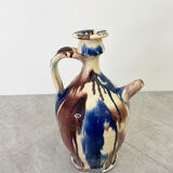 Carafe à l’huile multicolore vintage