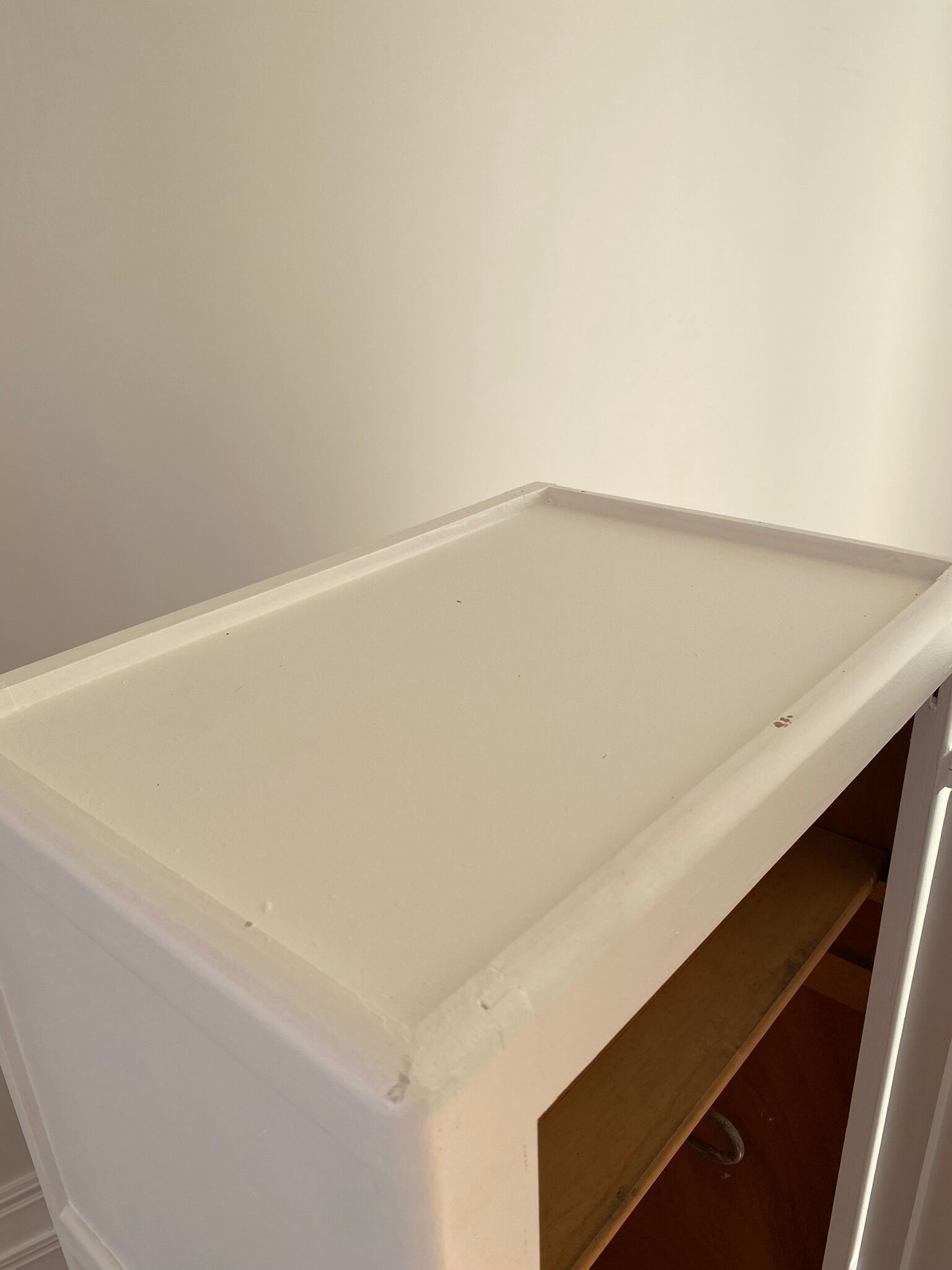 Parisian wardrobe / vintage wardrobe, painted white