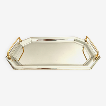 Hexagonal stainless steel serving tray