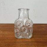 Vintage German glass vase model on the rocks by Lars Hellsten for Walther Glas, 1970s.