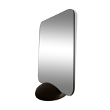 Miroir scandinave rectangulaire à poser sur une base en bois