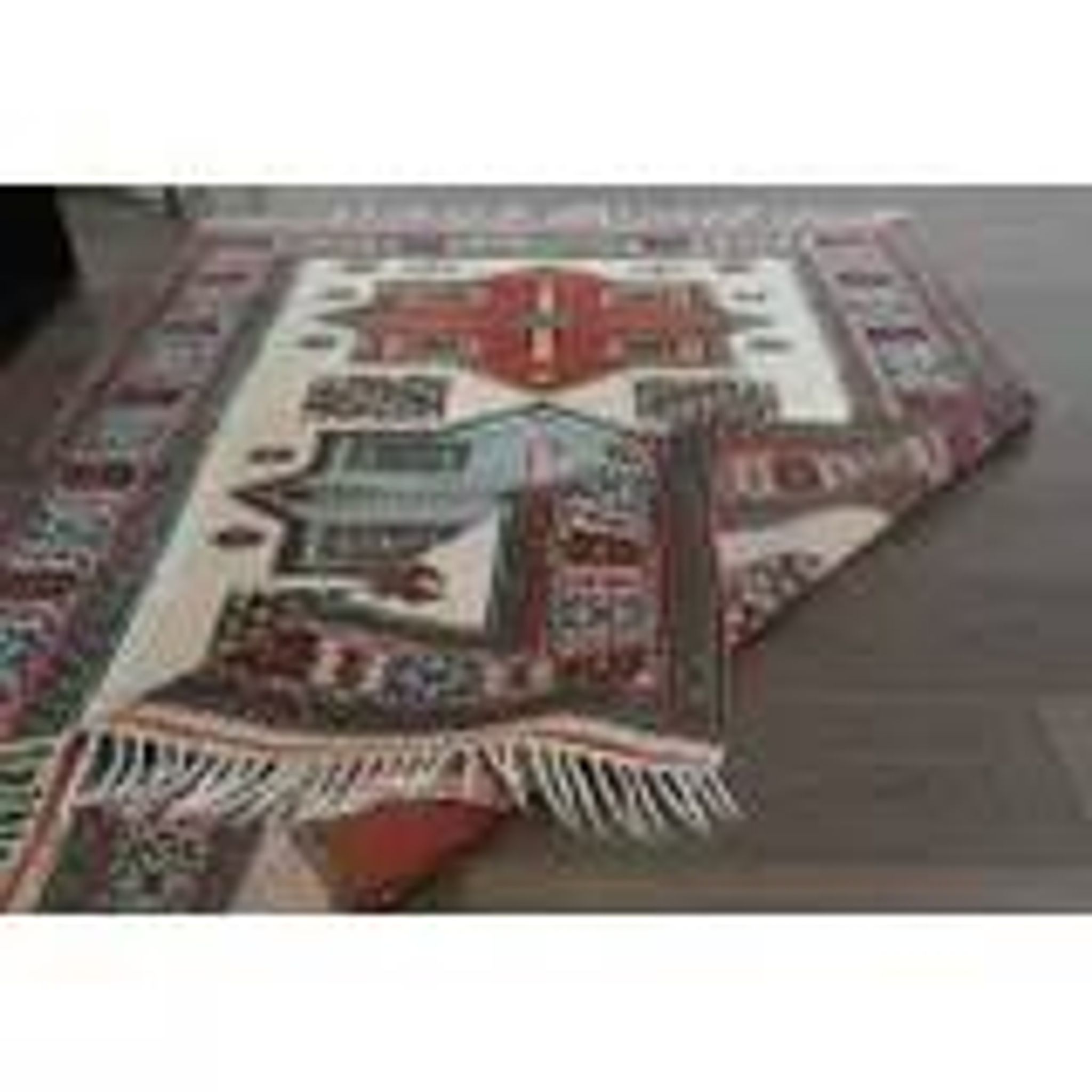 1960's Vintage Turkish Milas Handmade Wool Cotton Area Rug 130x180