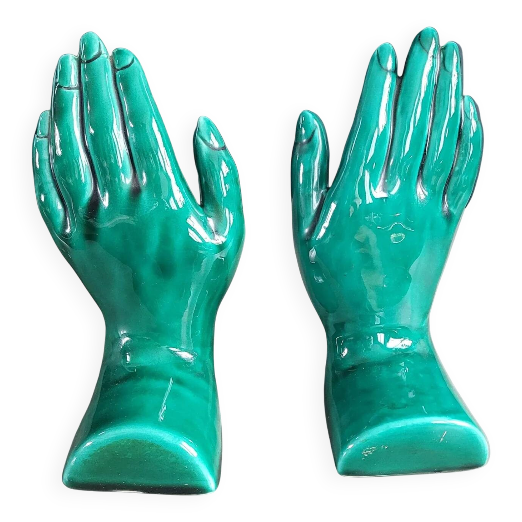 Pair of ceramic hands Vallauris - Ref 955