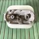 Vintage industrial double porthole applique, Holophane glass, rare model.