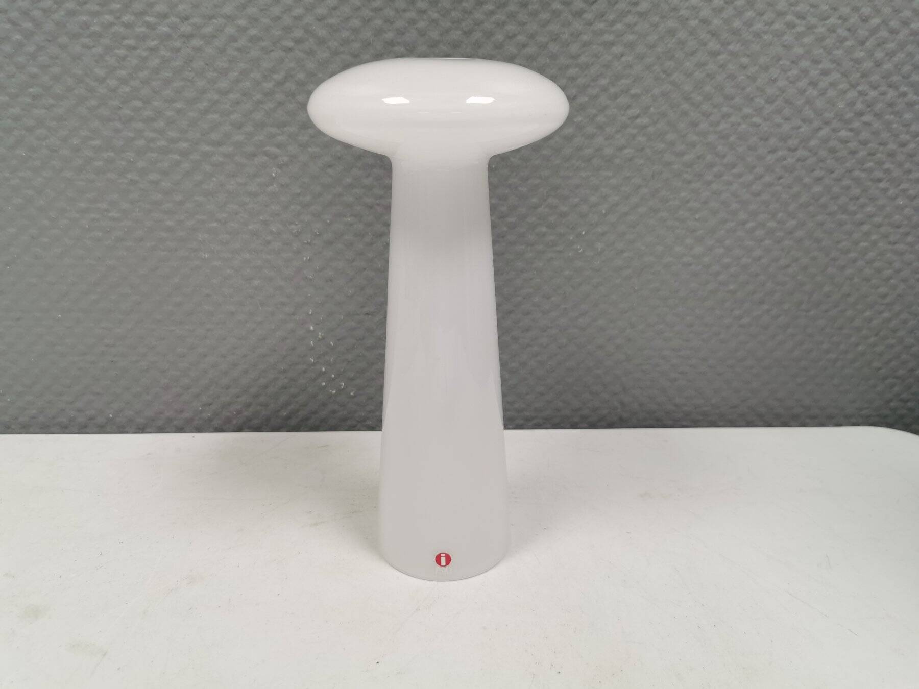 Candlestick in opal glass by Harri Koskinen for Iittala Finland 1996