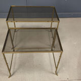 Brass faux bamboo nesting tables, 1960s