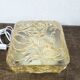 Amber glass wall lamp vintage flowers