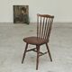 Baumann Tacoma bistro chair, wood and brown faux leather, 1960.