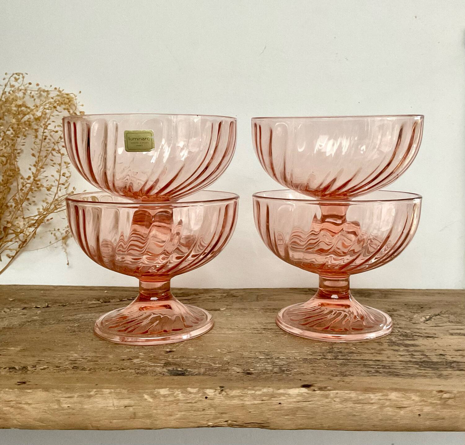 4 vintage Rosaline cups