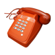 Phone orange vintage s63 socotel