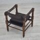 Années 1960, fauteuil lounge scandinave "Safari", état d'origine, cuir, bois de hêtre.