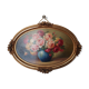 Oil on flower bouquet panel by Mascarey