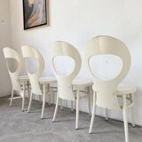 Set of 4 Baumann bistro chairs, Mouette model